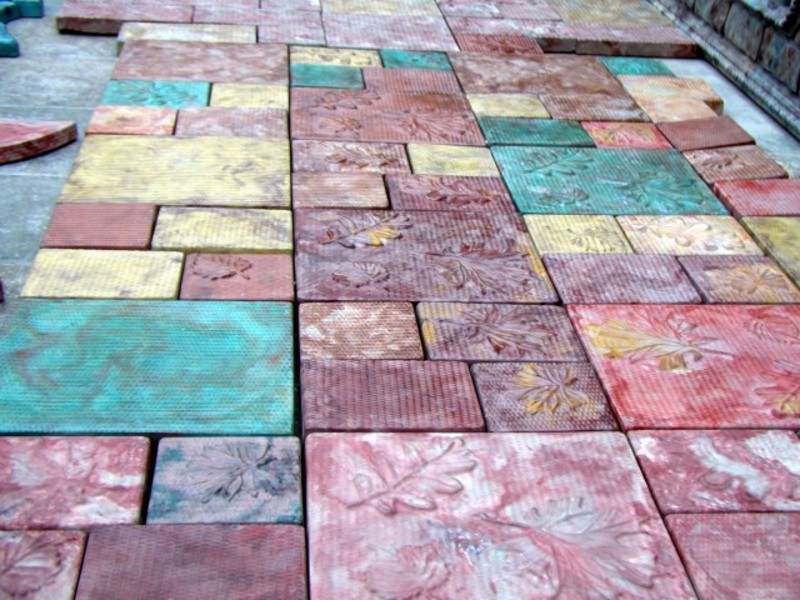 Цветная плитка для тротуара