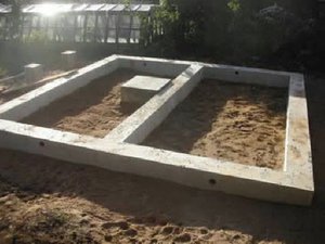 Строительство ленточного фундамента под баню